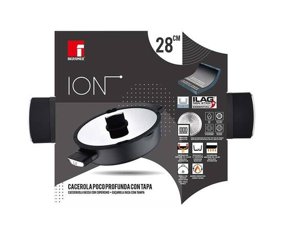 Сотейник із кришкою Bergner Ion 3.37 л (BG-35803-BK), зображення 5