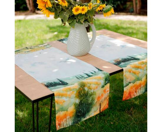 Дорожка 40х130 Деревця Прованс (036896), Тип: дорожки (раннеры), Цвет: оранжевый, Форма скатерти: прямоугольная, Размер: 40x130, изображение 3