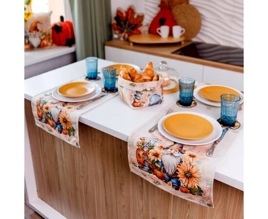 Дорожка 40х140 гобеленовая Гарбузові гноми Прованс (036202), Тип: дорожки (раннеры), Цвет: оранжевый, Форма скатерти: прямоугольная, Размер: 40x140, изображение 3