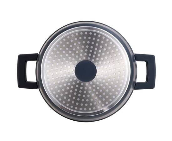 Каструля з кришкою MasterPro Indigo, 24 см (BGMP-7979), Тип: каструля, Об'єм: 4,7 л, Колір: чорний, зображення 3