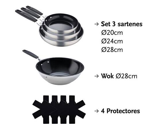 Набор посуды MasterPro Smart, 8 предметов (BGEU-5601), изображение 2