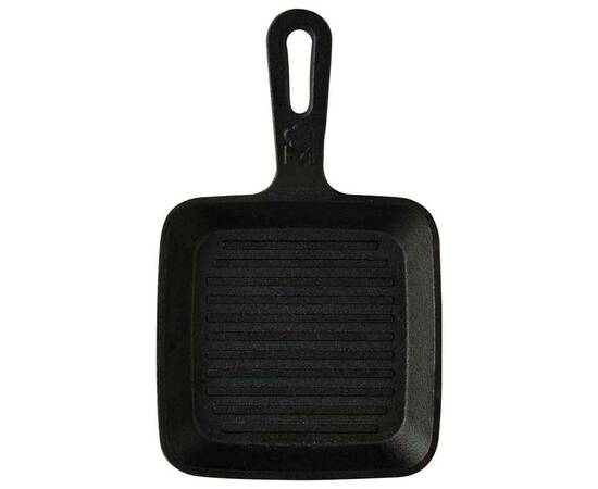Сковорода гриль чавунна міні з дошкою для сервіровки MasterPro Foodies cook&share, 13.7x22.2 см (BGMP-3808-4), зображення 2