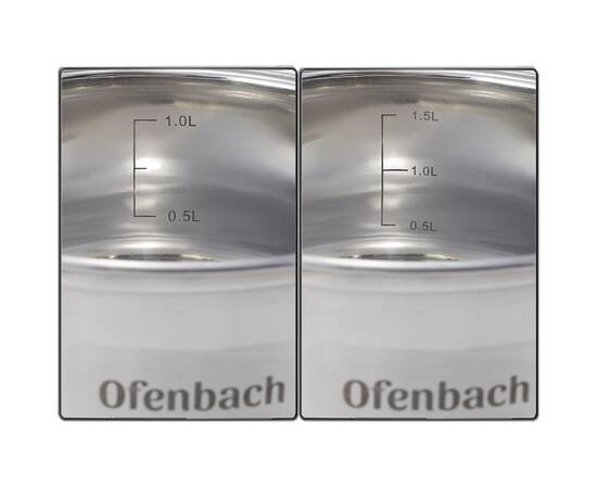 Наблр кастрюль 4 предмета (1,1 л, 1,7 л) из нержавеющей стали Ofenbach (100003), изображение 3