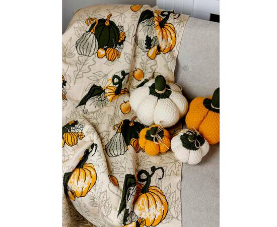 Плед 90х130 Щасливий гарбуз Прованс (034444), Цвет: желтый, Размер: 90x130, изображение 4