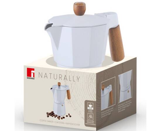 Кавоварка гейзерна Bergner Naturally 6 чашок (BG-38191-WH-6), зображення 3