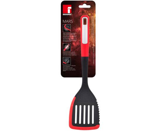 Лопатка кулинарная с прорезями Bergner Mars, 34.8 см (BG-38875-RD), изображение 2