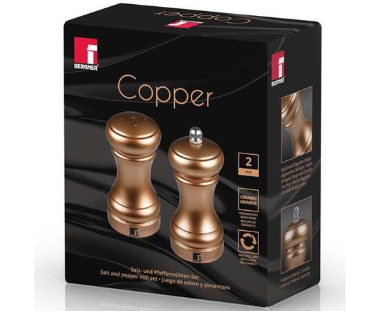 Набір млинів для солі та перцю Bergner Copper 2 шт (BG-48521-CP), зображення 4
