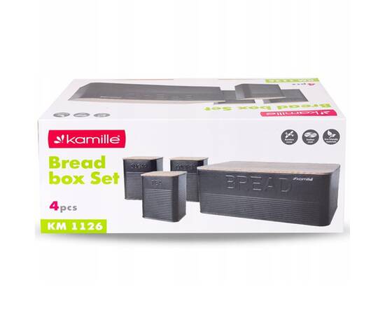 Хлібниця 33x18x12cm+ 3 ємності Kamille (1126), зображення 4