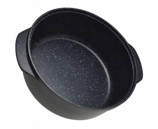 Каструля-гриль подвійна 20 см і з антипригарним покриттям Black Marble Kamille (4219), зображення 2
