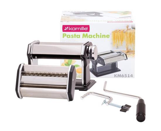 Локшинорізка 150 mm настільна механічна з нержавіючої сталі Kamille (6514), зображення 6