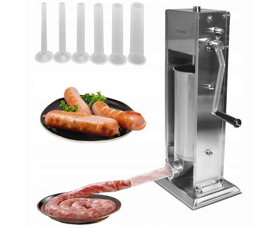 Шприц для начинки колбас 5 kg из нержавеющей стали Kamille (6508), изображение 2