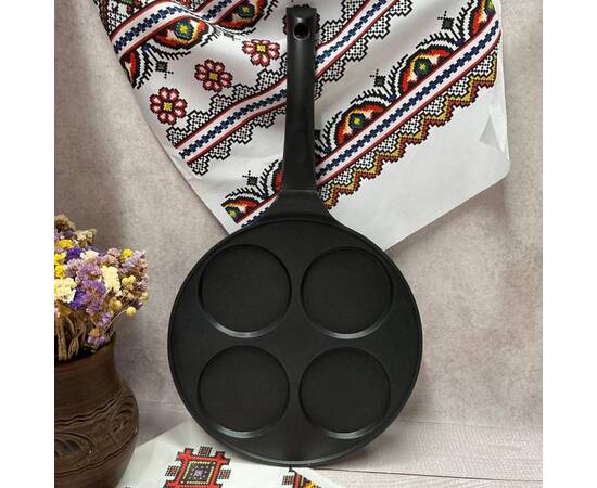 Сковорода для оладок 26 см з антипригарним індукційним покриттям Kamille (4215), зображення 2