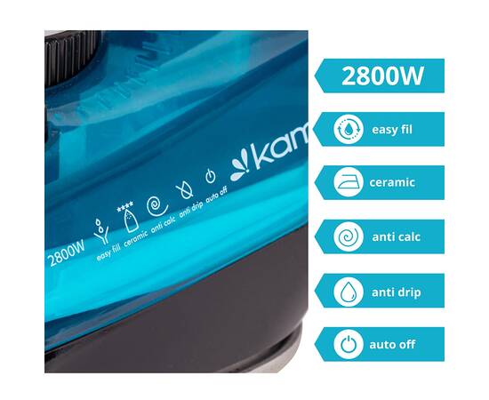 Праска 2800Вт (синій) Kamille (6712), зображення 5