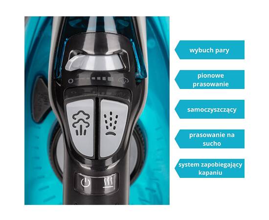 Праска 2800Вт (синій) Kamille (6712), зображення 6