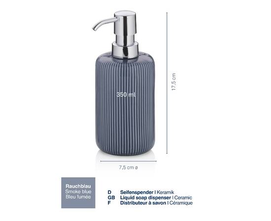 Дозатор для рідкого мила KELA Ava димчасто-синій 350 мл (24426), зображення 2