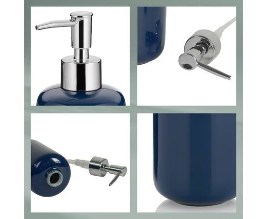 Дозатор для жидкого мыла KELA Isabella синий 300 мл (20510), изображение 3