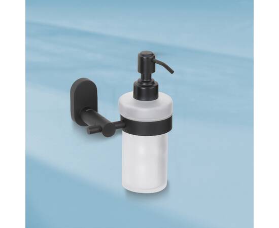 Дозатор для жидкого мыла настенный KELA Alessio черный 250 мл (22758), изображение 3