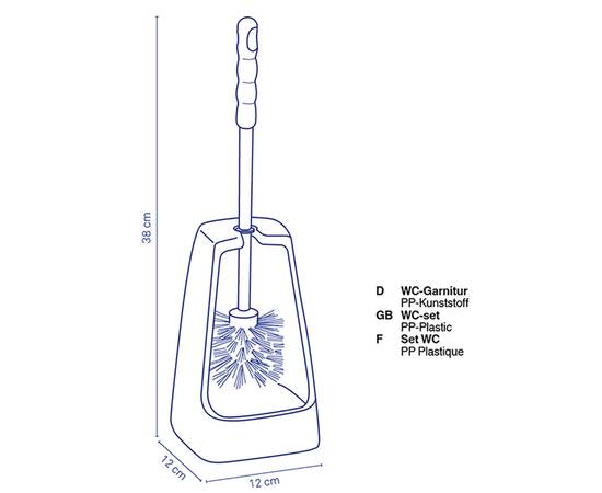 Йоршик для унітазу KELA Levin білий 38х12х12 см (26010), зображення 3