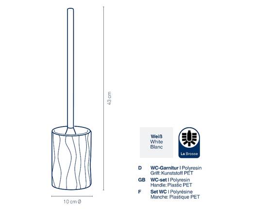 Йоршик для унітазу KELA Merida білий 43х10 см (23763), зображення 2