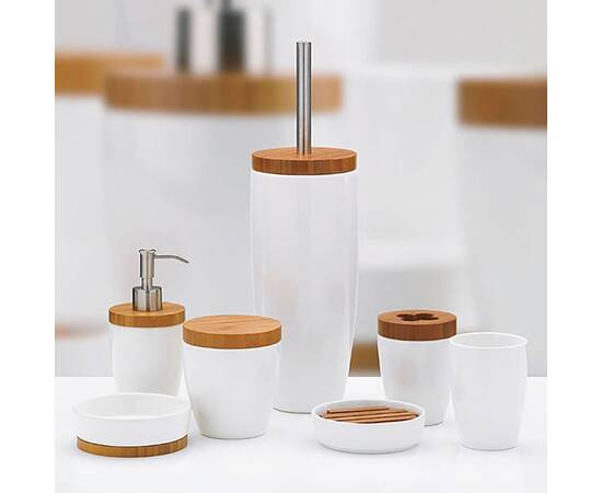 Ёршик для унитаза KELA Natura белый 37.5х11.5 см (20960), изображение 2