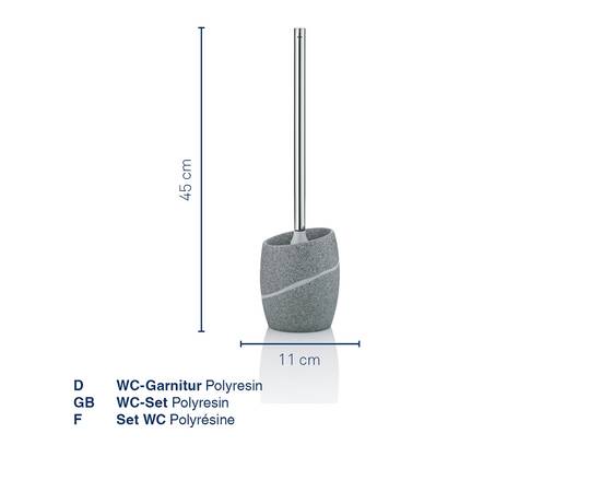Йоршик для унітазу KELA Talus сірий 45х11 см (20258), зображення 3