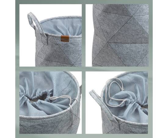 Кошик для білизни KELA Fay світло-сіра 50х33см (24490), зображення 4