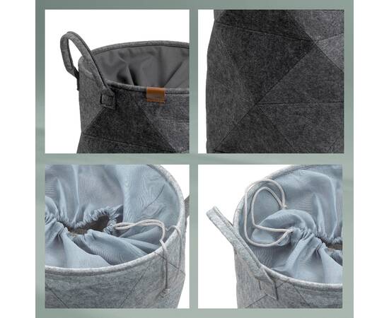 Кошик для білизни KELA Fay темно-сіра 50х33см (24491), зображення 2