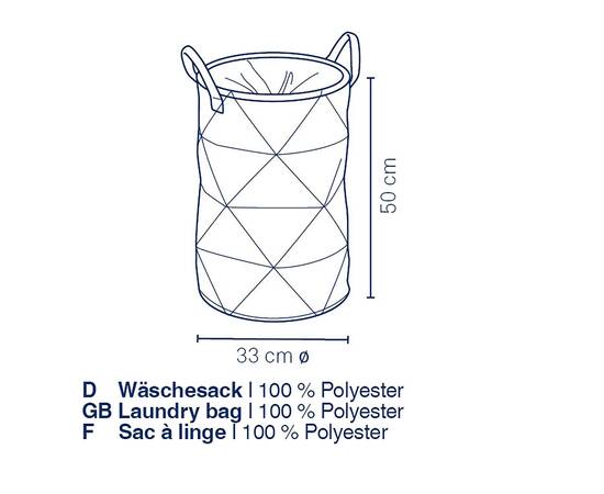 Кошик для білизни KELA Fay темно-сіра 50х33см (24491), зображення 3