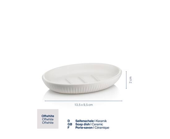 Мильниця KELA Adele сіро-біла 13.5х9.5х2 см (23730), зображення 3