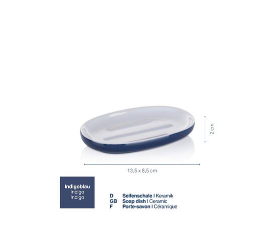 Мильниця KELA Isabella синя 13.5х8.5х2 см (20508), зображення 3