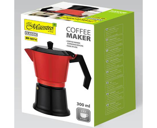 Кавоварка Espresso Moka алюмінієва 300 мл Maestro (MR1657-6), зображення 4