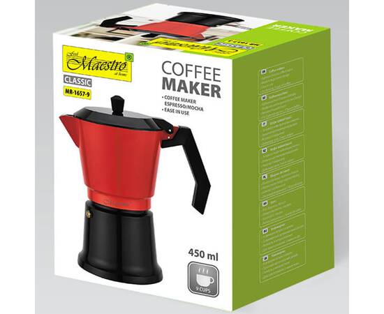 КофеваркаEspresso Moka алюминиевая450 мл Maestro (MR1657-9), изображение 4