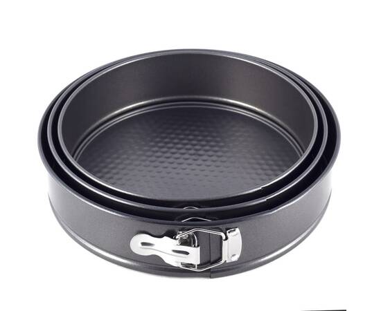 Набор разъемных форм для выпечки 3шт (O24/26/28x6.5 см) из углеродистой стали Ofenbach (100700), изображение 3