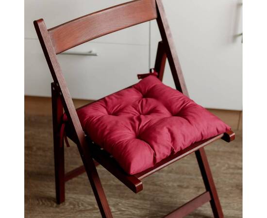 Подушка на стул 40х40 Фібра бордо Прованс (029611), Цвет: бордовый, Размер: 40x40, изображение 4