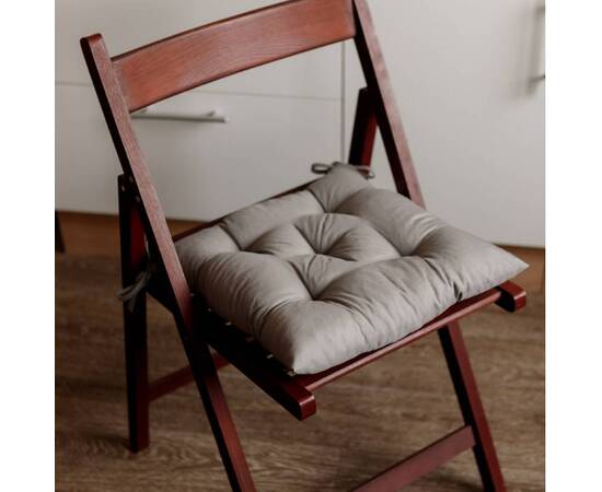 Подушка на стул 40х40 Фібра сіра Прованс (029605), Цвет: серый, Размер: 40x40, изображение 4