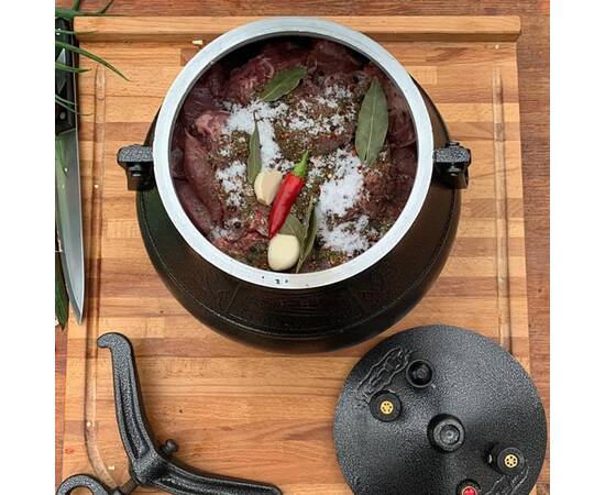 Казан афганський чорний 8л Rashko Baba (SSB-08), Об’єм казана: 8 л, Наявність кришки: з алюмінієвою кришкою, зображення 6