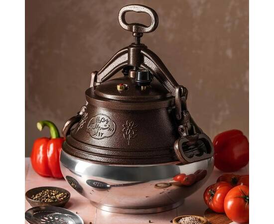 Казан афганський комбінований 50л Rashko Baba (RB-50), Об’єм казана: 50 л, Наявність кришки: з алюмінієвою кришкою, зображення 6