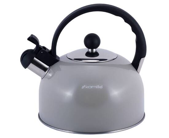 Чайник 2,5л зі свистком Kamille (0679GR), зображення 5