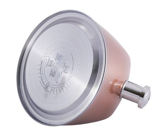 Чайник 3л із нержавіючої сталі зі свистком бронзовий колір Kamille (697), зображення 3