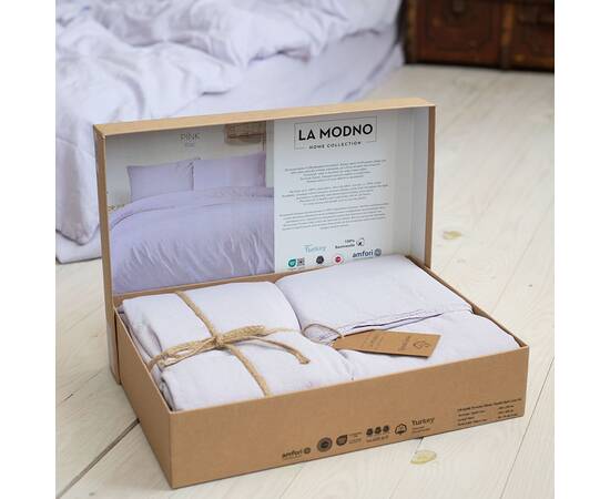 Постельное белье La Modno 2шт(160х220) STONEWASHED ELEGANT LAVENDER (200359), Размер: семейный 2шт(160x220), Основной цвет: сиреневый, изображение 3