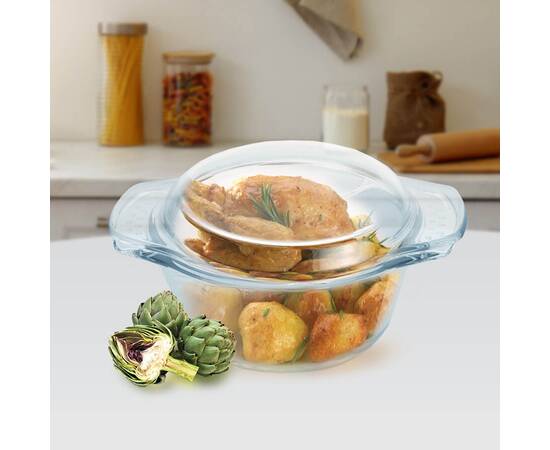 Термостійка каструля кругла з кришкою 2,0л Maestro (MR5020), зображення 2