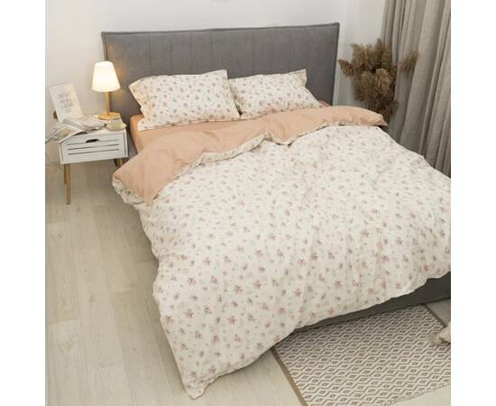 Постільна білизна 140 сатин люкс 2шт(143х210) Вілюта, Розмір: сімейний 2шт(145x210), Основний колір: бежевий, зображення 2