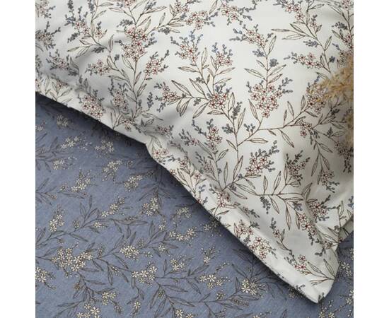 Постільна білизна 154 сатин люкс 200х220 Вілюта, Розмір: двоспальний євро 200х220, Основний колір: блакитний, зображення 3