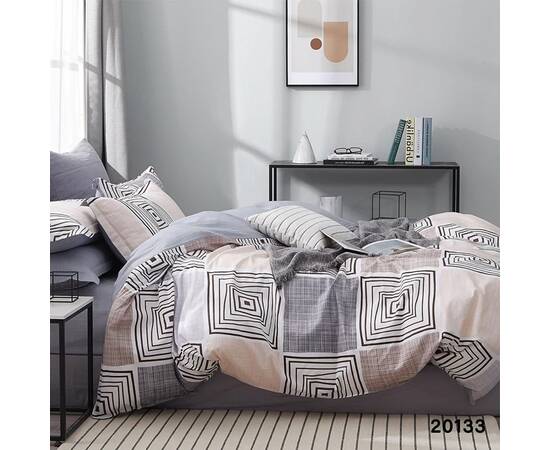 Постільна білизна 20133 ранфорс 200х220 з простирадлом на гумці 160х200 Вілюта, зображення 2