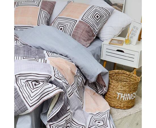 Постільна білизна 20133 ранфорс 200х220 з простирадлом на гумці 160х200 Вілюта, зображення 3