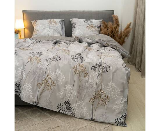 Постільна білизна 24265 ранфорс 200х220 Вілюта, Розмір: двоспальний євро 200х220, Основний колір: сірий, зображення 2