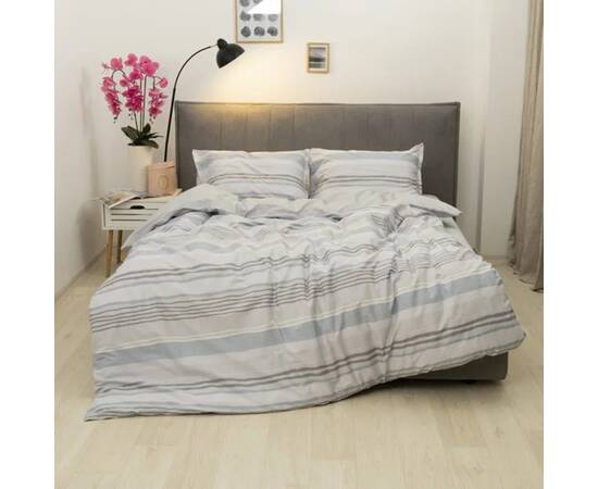 Постельное белье L-006 сатин deluxe Tiare 200х220 Вилюта, Размер: двуспальный евро 200х220, Основной цвет: серый, изображение 2