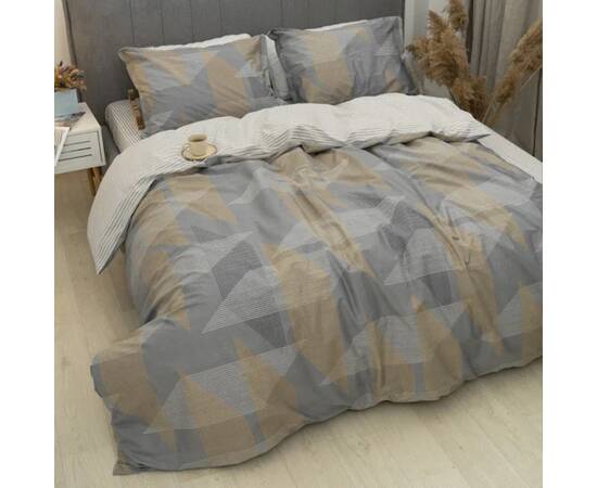 Постільна білизна L-008 сатин deluxe Tiare 2шт(143х210) Вілюта, Розмір: сімейний 2шт(145x210), Основний колір: сірий, зображення 2