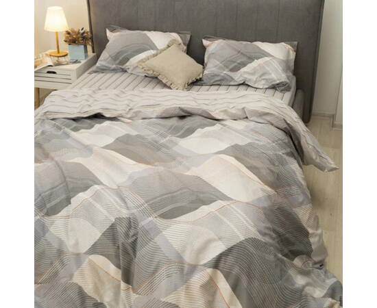 Постільна білизна L-009 сатин deluxe Tiare 175х210 Вілюта, Розмір: двоспальний 175х210, Основний колір: сірий, зображення 2