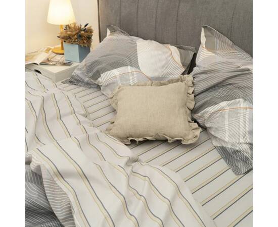 Постільна білизна L-009 сатин deluxe Tiare 175х210 Вілюта, Розмір: двоспальний 175х210, Основний колір: сірий, зображення 3